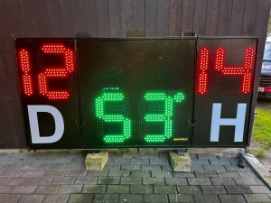 Světelná tabule – fotbalová časomíra ESP 51S, skládací s dálkovým ovládáním